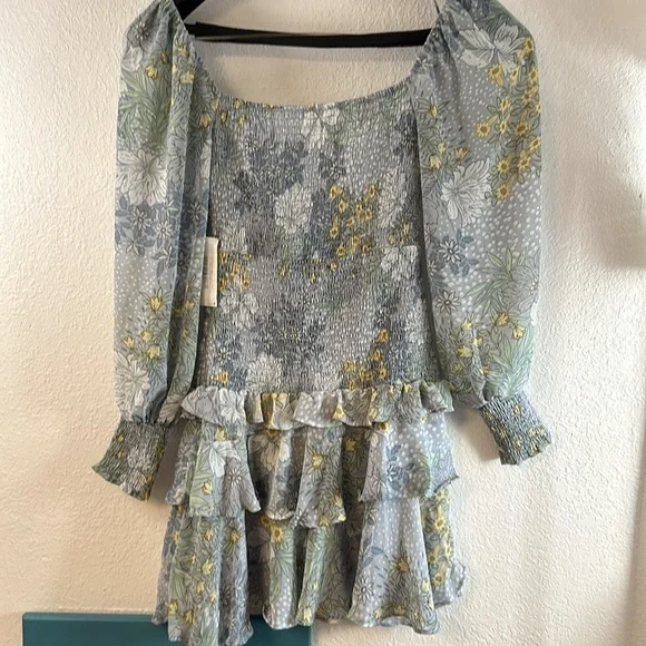 ASTR the Label Marietta Dress in Blue Floral size small NWT - Picture 12 of 15